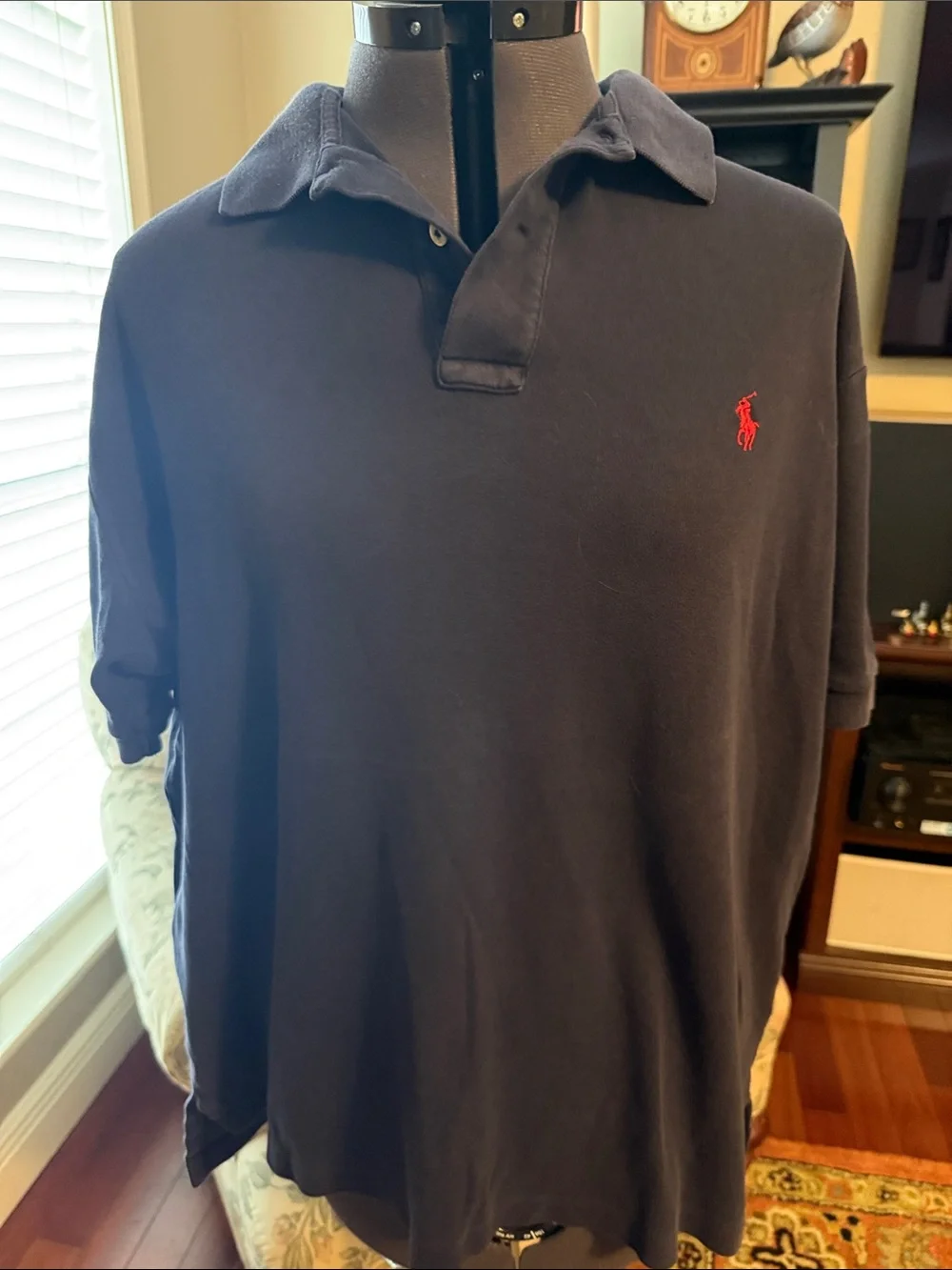 Polo by Ralph Lauren Navy Polo with Red Pony Embroidery